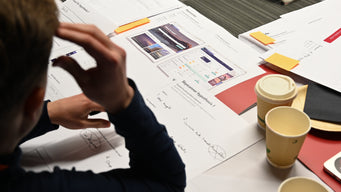 The School of UX, students completing project work as part of the bootcamp