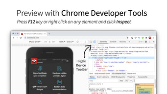 The School of UX, explaining how to preview UI in mobile view as part of Prototyping workshop