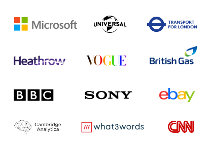 Logos of the companies our tutors worked with